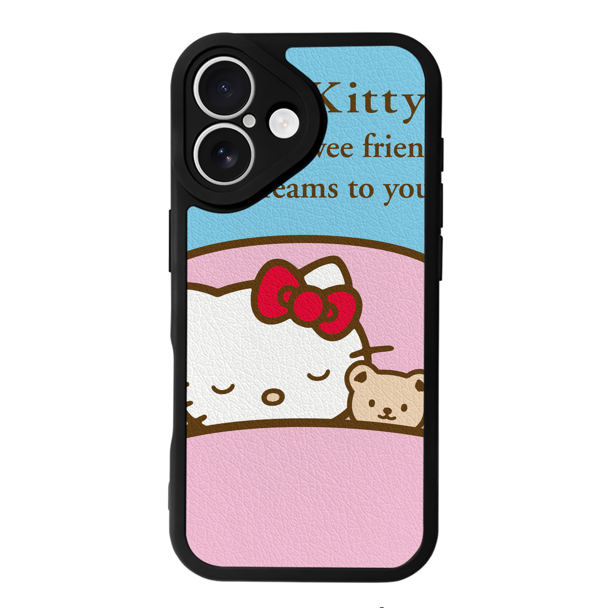 （画像用） Hello Kitty ハローキティ 【iPhone 16シリーズ対応】シリコンスマホケース（レザー調） 材質：シリコン